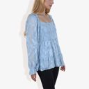  Square Neck Smocked Top with Sheer Puff Sleeves Elegant and Stylish for Any Occasion