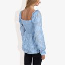  Square Neck Smocked Top with Sheer Puff Sleeves Elegant and Stylish for Any Occasion