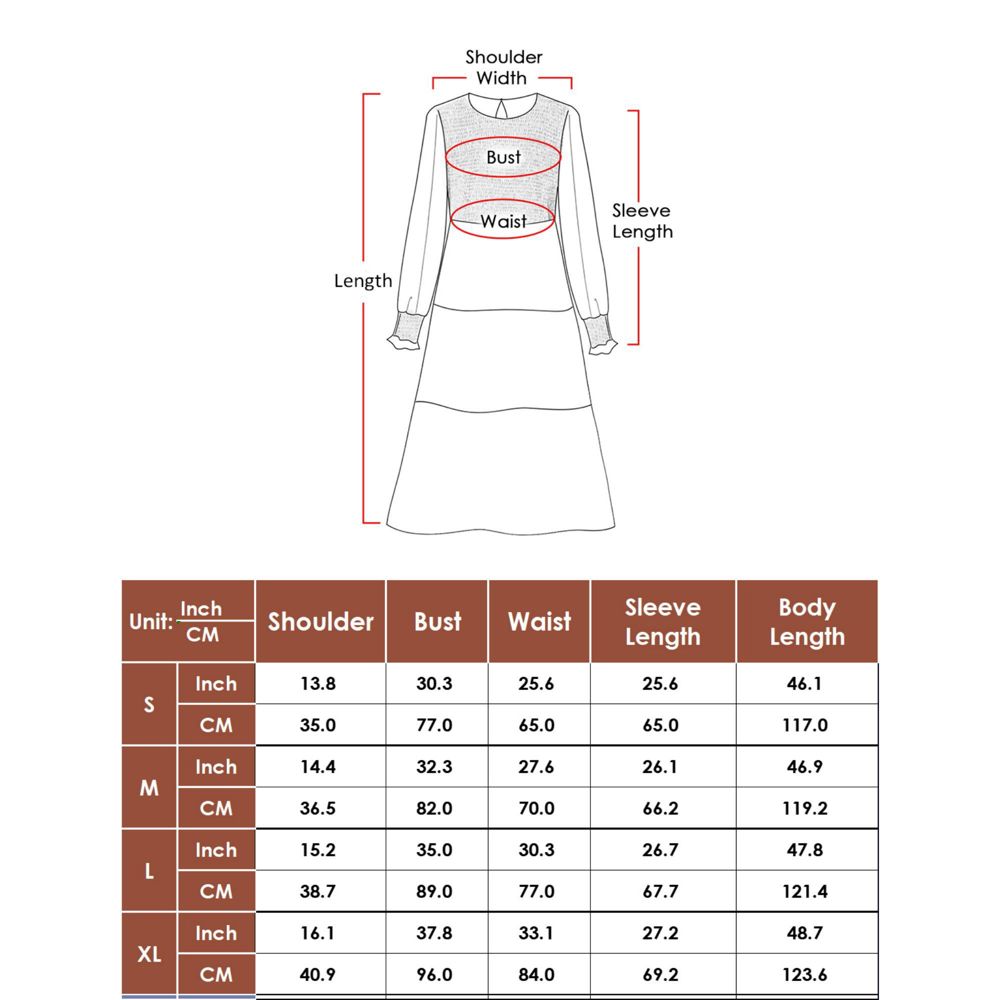 Long Sleeve Smocked Maxi Dress with Tiered Skirt and Elegant Crew Neck Design for Stylish Casual Wear