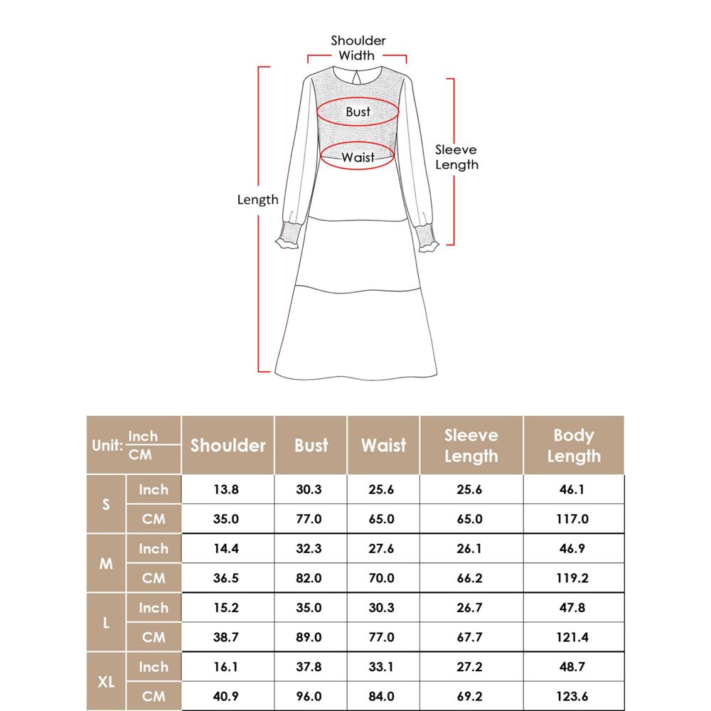 Long Sleeve Smocked Maxi Dress with Tiered Skirt and Elegant Crew Neck Design for Stylish Casual Wear