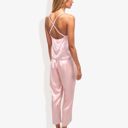  Satin Spaghetti Strap Cami Top with Scoop Neck Elegant Sleeveless Tank Pajama Set for Casual or Nightwear