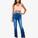  High Waist Straight Leg Jeans With Vintage Wash And Classic Fit