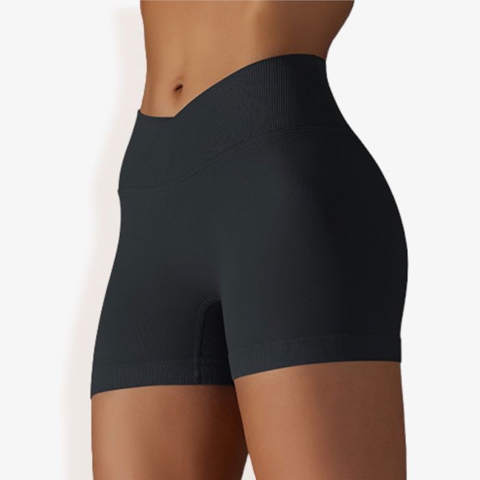 Women's High Waist Seamless Ribbed Biker Shorts