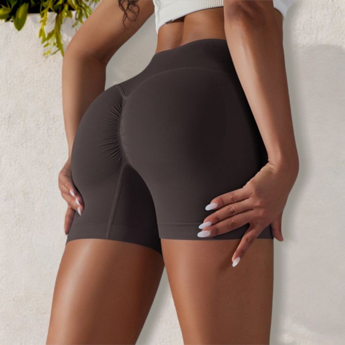 Women's High Waist Seamless Ribbed Biker Shorts