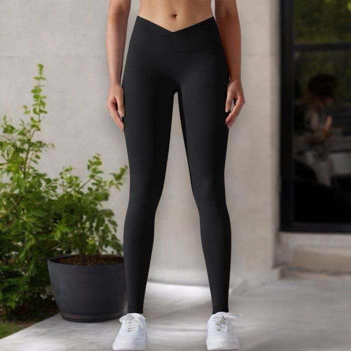 Women's High Waist Seamless Ribbed Full Length Leggings