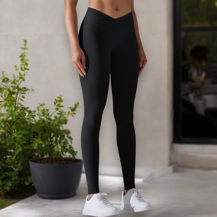 Women's High Waist Seamless Ribbed Full Length Leggings