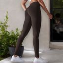 Beige Small Women's High Waist Seamless Ribbed Full Length Leggings