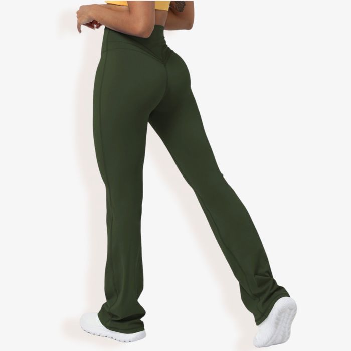 Women's High Waist Flared Leggings with Stretch Fabric