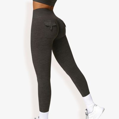 Women's High Waist Seamless Leggings with Back Pocket Detail