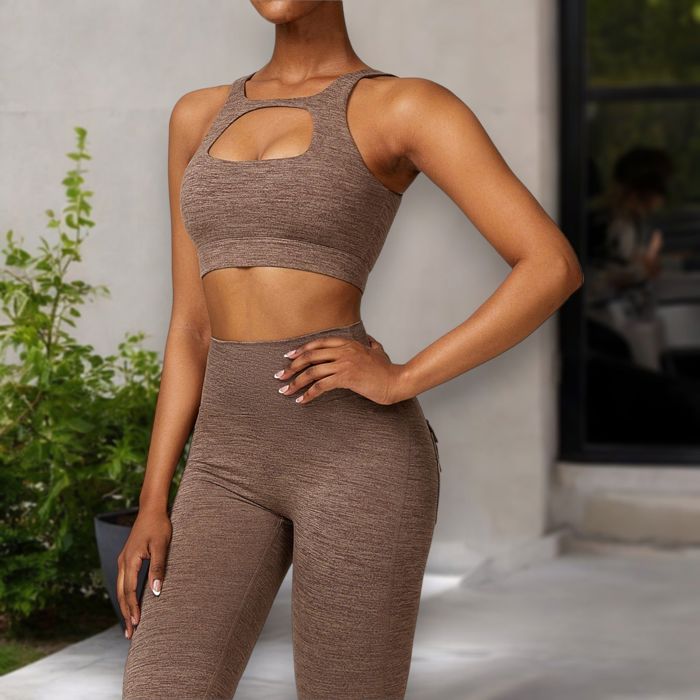 Women's High Waist Seamless Leggings with Back Pocket Detail
