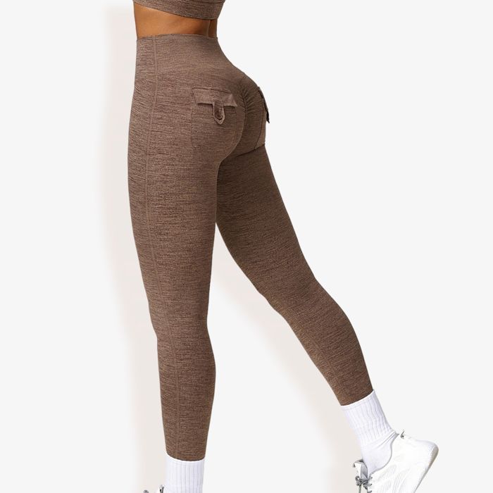 Women's High Waist Seamless Leggings with Back Pocket Detail