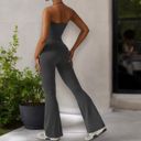 Gray Small Women's Flared Halter Neck Jumpsuit Convert to High Waist Flared Yoga Pants