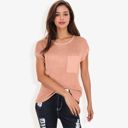 Pink Large Sleeveless Knit Top with Ribbed Texture and Front Patch Pocket