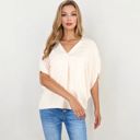  V-Neck Dolman Sleeve Blouse