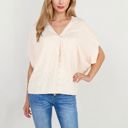  V-Neck Dolman Sleeve Blouse