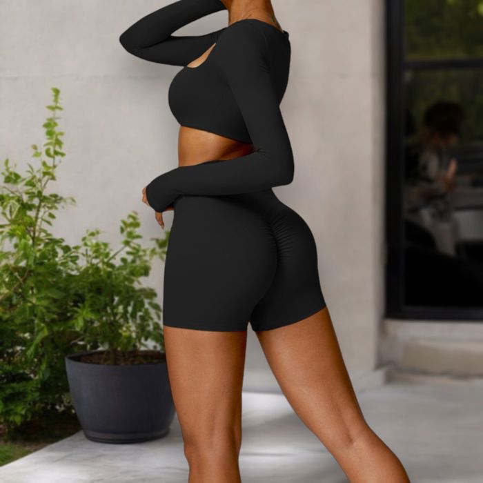 Women's High Waist Scrunch Butt Yoga Shorts