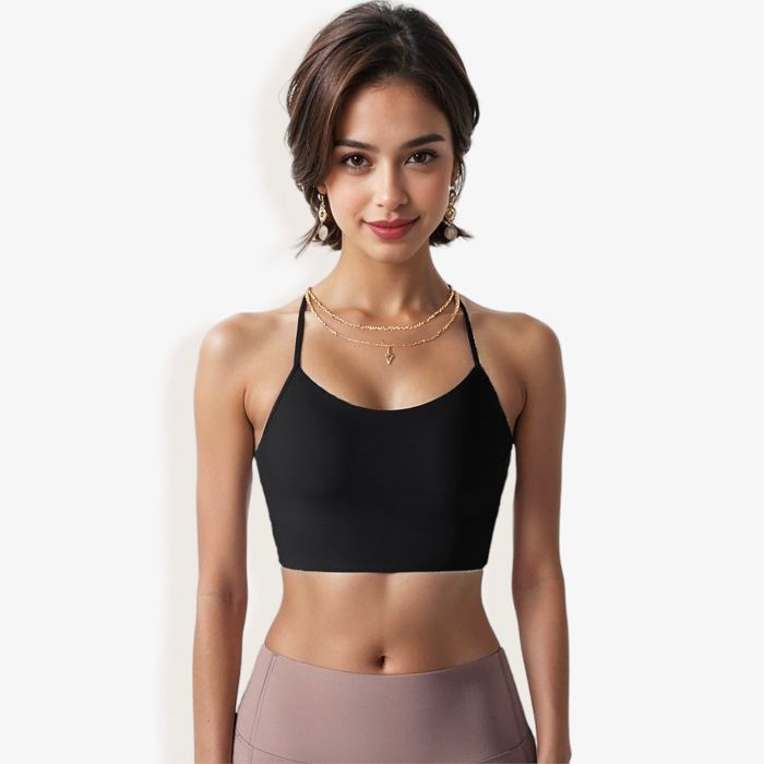 Women's Low Impact Racerback Sports Bra with Seamless Construction and Breathable Fabric