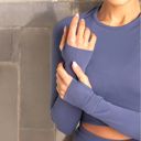Gray Small Women's Long Sleeved Seamless Fitness Yoga Top