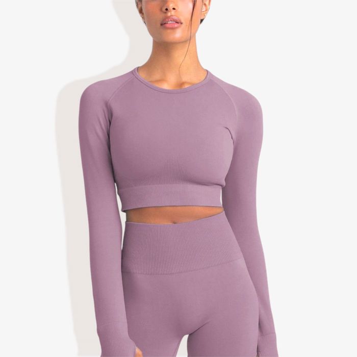 Women's Long Sleeved Seamless Fitness Yoga Top