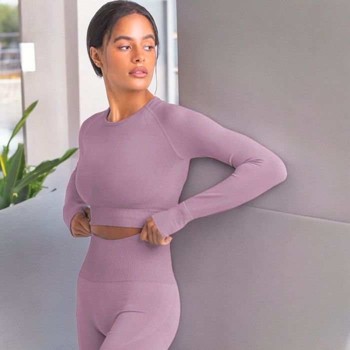 Women's Long Sleeved Seamless Fitness Yoga Top