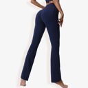 Blue Medium Women's High Waist Bootcut Yoga Pants