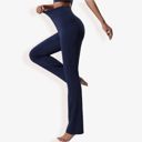 Blue XL Women's High Waist Bootcut Yoga Pants