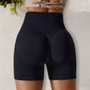 Black XL Women's High Waist Seamless Butt Lifting Yoga Shorts