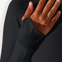 Black Small Women's Stretchy Long Sleeve High Neck Zip Pocket Sports Jacket