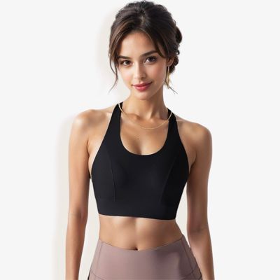 Women's High Impact Sports Bra with Racerback Design and Enhanced Support