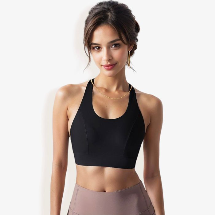 Women's High Impact Sports Bra with Racerback Design and Enhanced Support