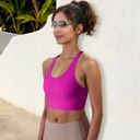 Orange Large Women's High Impact Sports Bra with Racerback Design and Enhanced Support