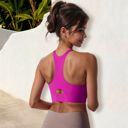 Orange XL Women's High Impact Sports Bra with Racerback Design and Enhanced Support