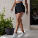 Black Medium Women's High Waist Athletic Skort with Built-In Shorts and Side Pockets