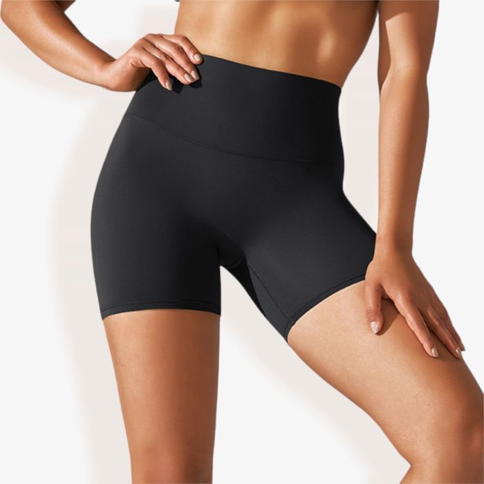 Women's High Waist Seamless Biker Shorts with Compression Fit