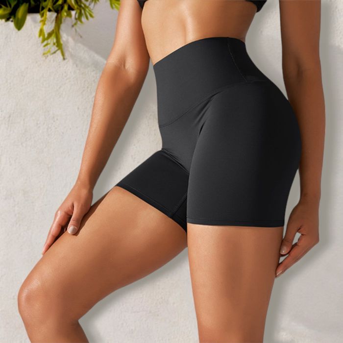 Women's High Waist Seamless Biker Shorts with Compression Fit