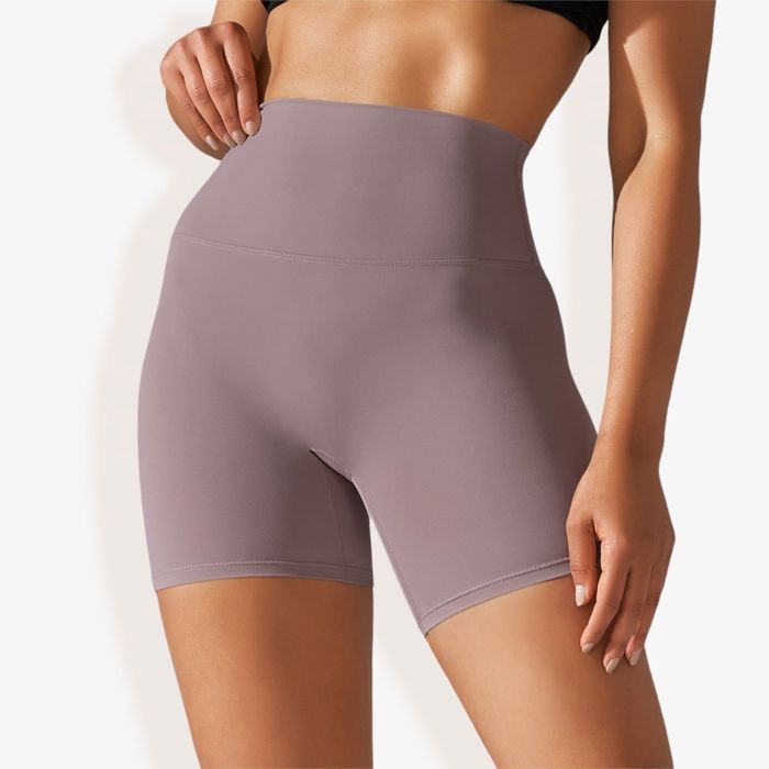 Women's High Waist Seamless Biker Shorts with Compression Fit