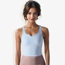  Women's High Impact Solid Color Ribbed Crop Tank Top