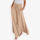  High Waist Wide Leg Palazzo Pants With Drawstring Waist And Relaxed Fit