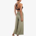 Green Large High Waist Wide Leg Palazzo Pants With Drawstring Waist And Relaxed Fit