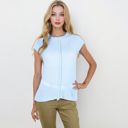  Sleeveless Knit Top With Seam Front Detail