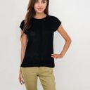 Black Large Sleeveless Knit Top With Seam Front Detail