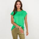 Green Large Sleeveless Knit Top With Seam Front Detail