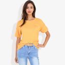  Short Sleeve Waffle Knit Top with Chest Pocket