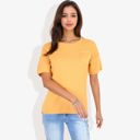  Short Sleeve Waffle Knit Top with Chest Pocket