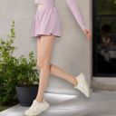 Pink Large Women's Athletic Skort with Side Pockets and Drawstring Waist