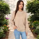  Cable Knit Long Sleeve Sweater with Crew Neck