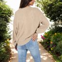  Cable Knit Long Sleeve Sweater with Crew Neck