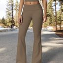 Brown Large Flared High Waist Yoga Pants for Activewear and Everyday Comfort