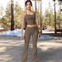 Brown Large Flared High Waist Yoga Pants for Activewear and Everyday Comfort