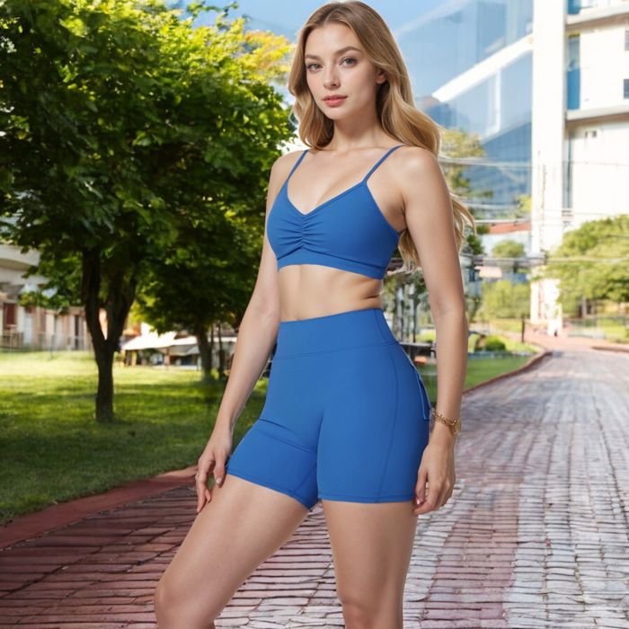 High Waist Compression Workout Shorts for Running and Yoga